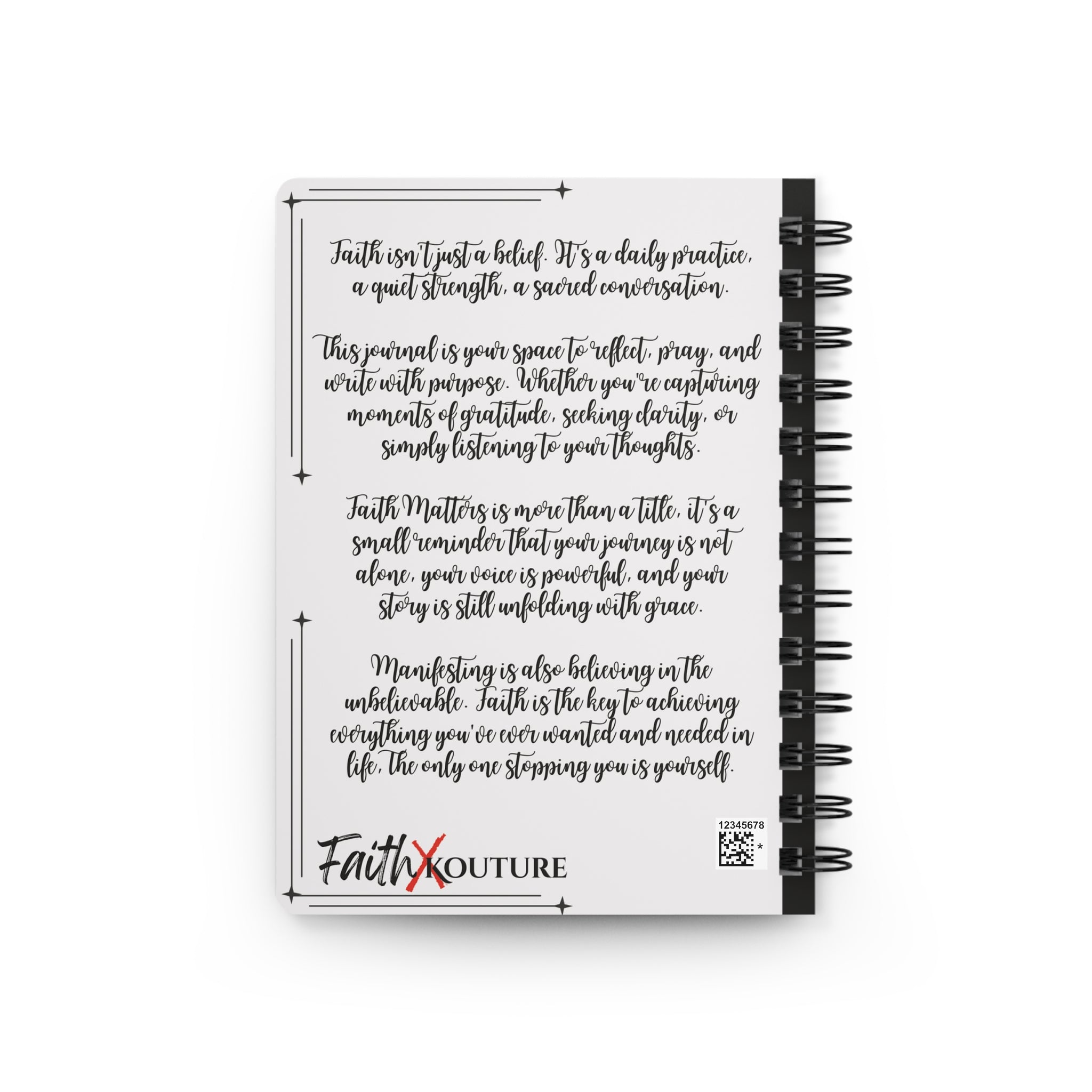 Faith Matters Spiral Journal — Inspirational Faith & Reflection Notebook